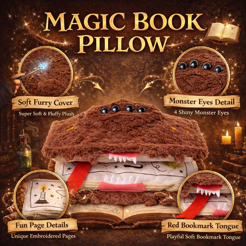 Wizard Book Pillow